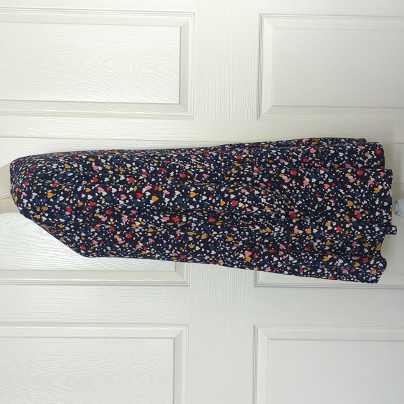 Loft Heart Button Ruffle V-Neck Long Sleeve Tiered Dress - Picture 6 of 9